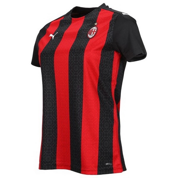 Camiseta AC Milan Primera Equipación Mujer 2020-2021 Rojo Negro